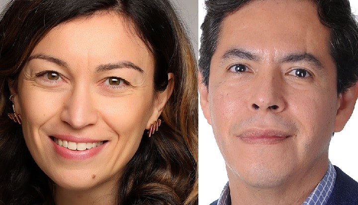 Micol Pistelli (UNHCR) and Ricardo Martin Garcia Tafur (IFC)