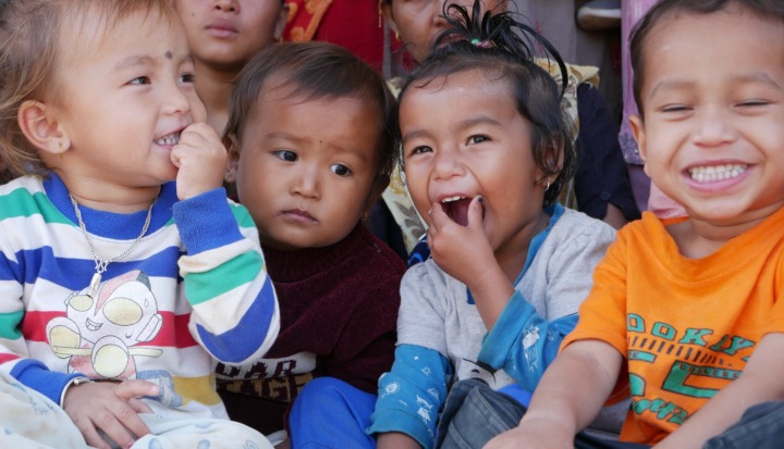 Women Entrepreneurs and Childcare: Group of Nepali babies and and children