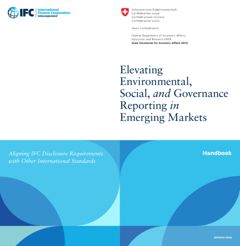 IFC report Elevating Environmental, Social, and Governance Reporting in Emerging Markets